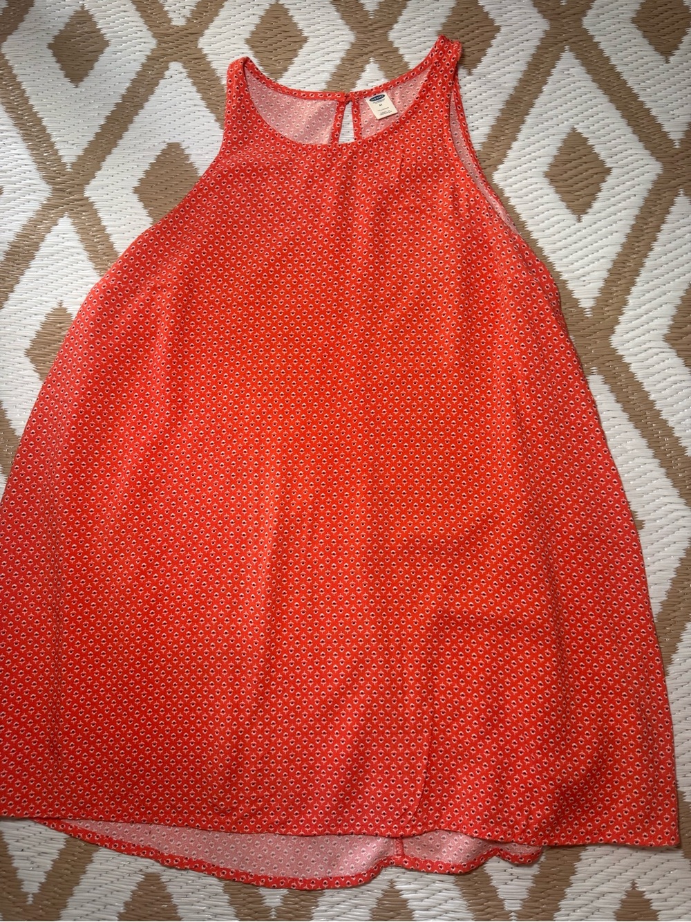 Old Navy Orange Floral-Print Sleeveless Tank